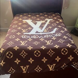 LV Fashion Duvet Cover in Brown and Cream